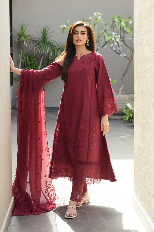 Azure Luxury Lawn Embroidered Unstitched Suit ROSSO ROYAL Eid Collection
