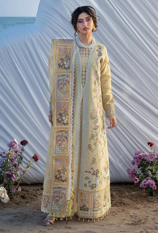 Mahnur - Luxury Lawn Embroidered Unstitched 3 Piece - S-02