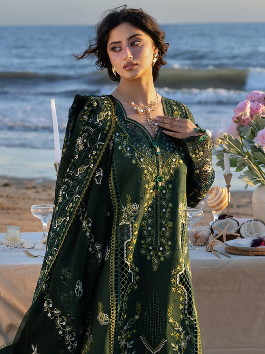 Mahnur Luxury Lawn Embroidered Unstitched 3 Piece S-03 Sirene