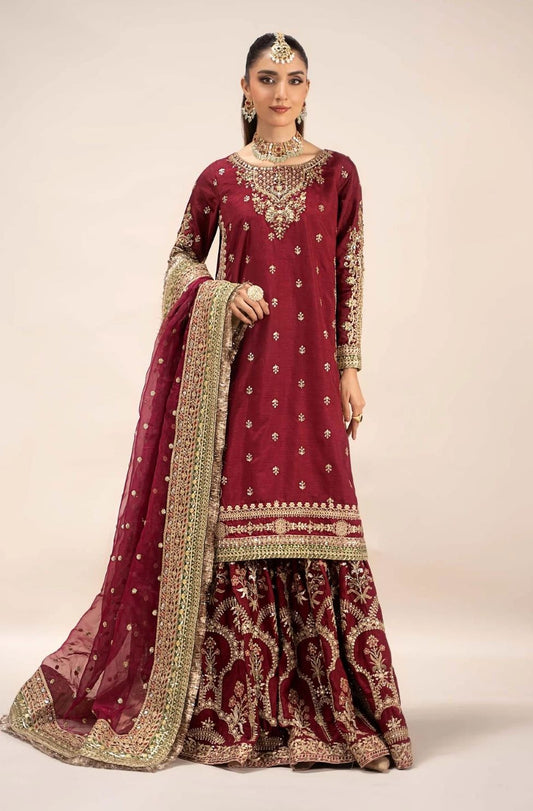 Maria.B - Virasat - Luxury Raw Silk Embroidered Unstitched 3 Piece
