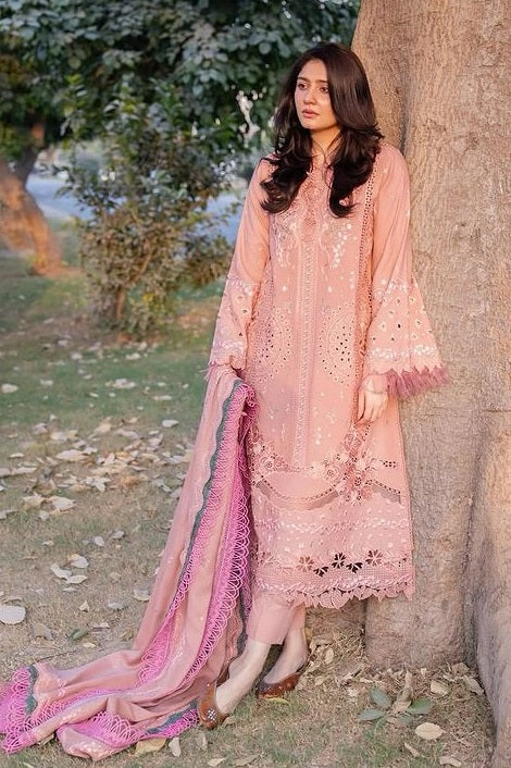Bin Ilyas - Gulabi Baagh - 3 Piece Lawn Embroidered Collection 152 A