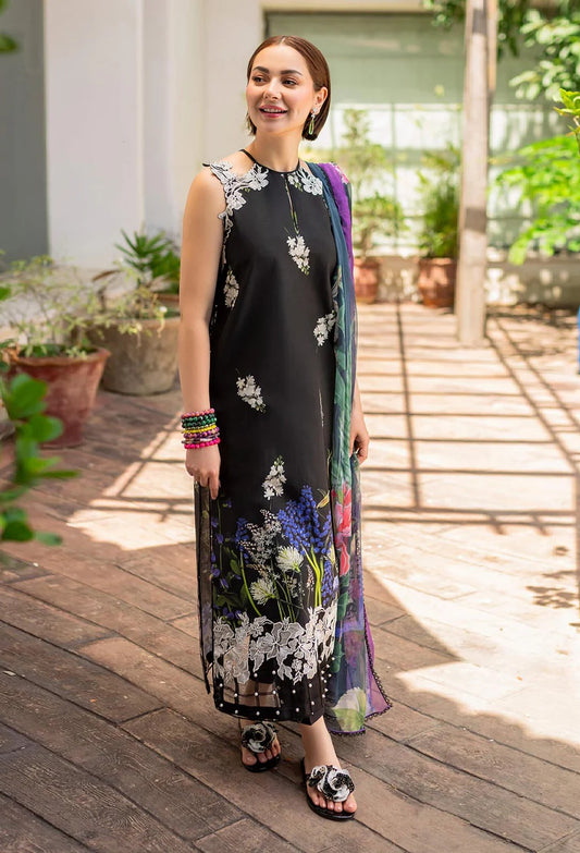 Asifa and Nabeel - Lawn Embroidered 3 Piece Unstitched - Surma MK-14