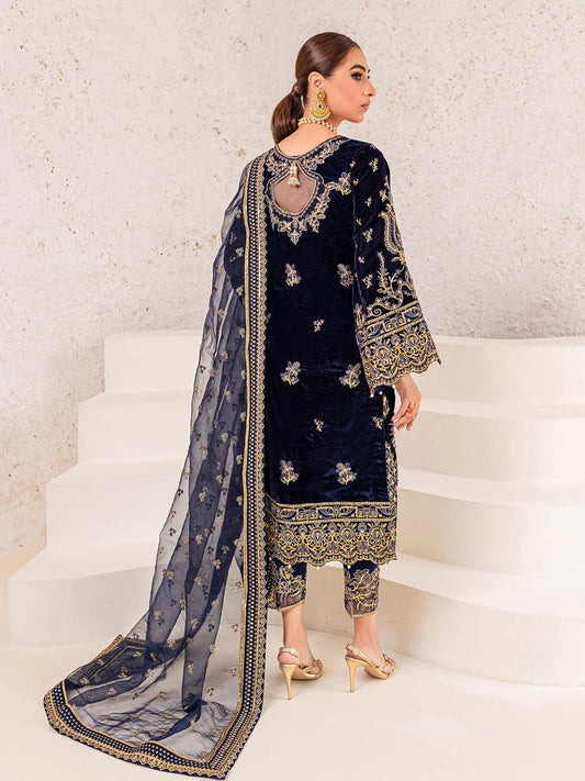 Gulaal Embroidered Velvet Suits Unstitched 3 Piece INSIYAH 03- Luxury Collection
