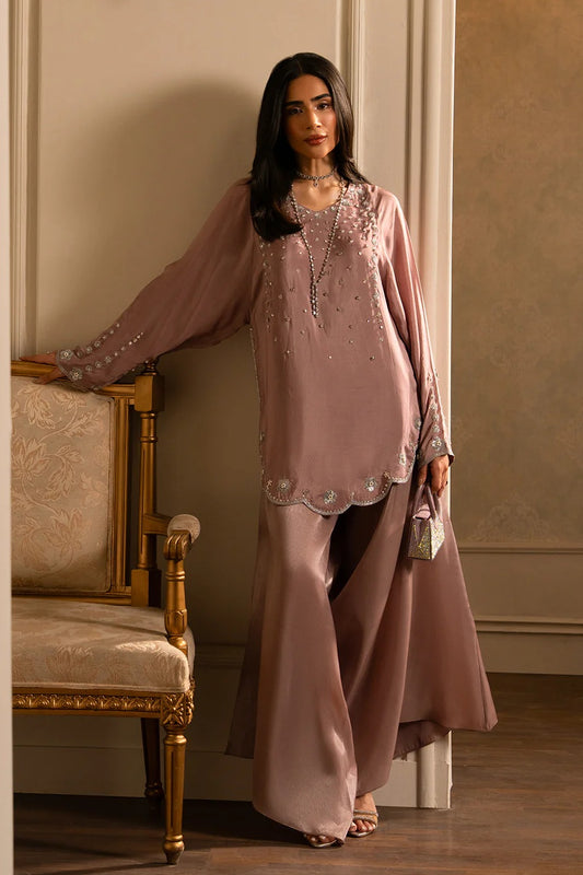 Lulusar - Luxury Raw Silk Embroidered Unstitched 3 Piece - Namil Top