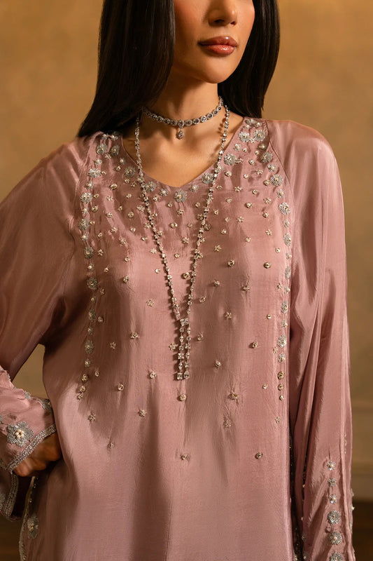 Lulusar - Luxury Raw Silk Embroidered Unstitched 3 Piece - Namil Top