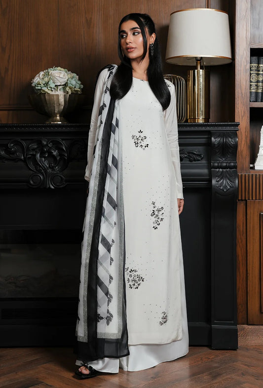 Lulusar Abril Long - Luxury Raw Silk Embroidered 3 Piece Unstitched