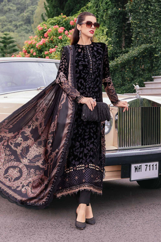 Maria.B Luxury Velvet Embroidered Palachi 3 Piece Unstitched WL-1301 Palachi