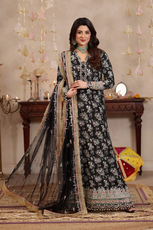 Aneelas Luxury Raw Silk Embroidered 3Pc Unstitched PA 0047