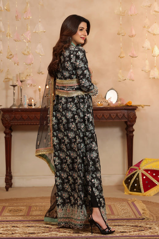 Aneelas Luxury Raw Silk Embroidered 3Pc Unstitched PA 0047