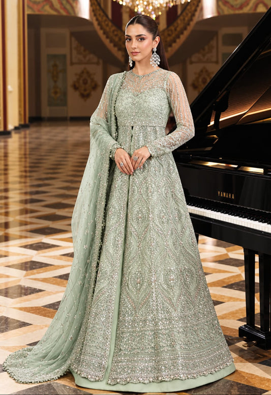Elaf ESH-10 DIANA Luxury Net Embroidered 3Pc Unstitched Suit PA-194