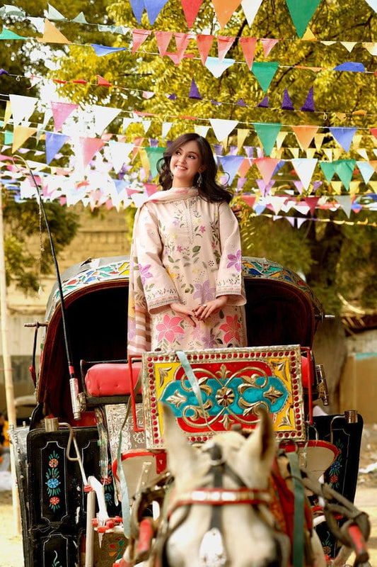 Aneelas Luxury Lawn Embroidered Unstitched Eid Collection LUX-26-01