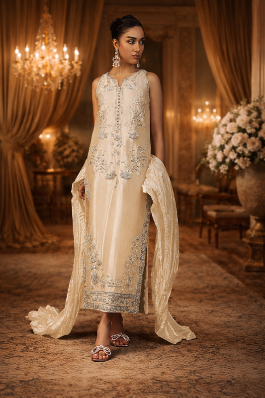 Ayesha Somaya - Luxury Mysoori Embroidered Unstitched 3 Piece - Ayra 17