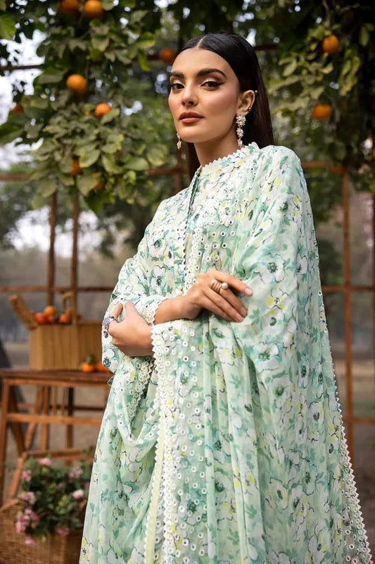 Gul Ahmed - Pista - Luxury Lawn Embroidered Unstitched 3 Piece