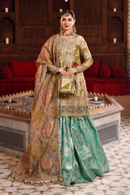 Maria.B Mbroidered Fabrics 3 Pieces Unstitched Wedding Formal Suit BD-2503