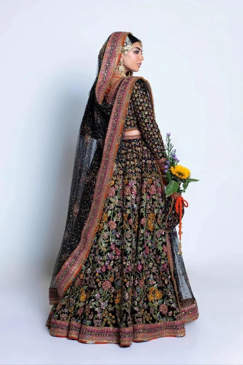 Fahad Hussayn Luxury Raw Silk Embroidered 3 Piece Unstitched Naushayz - 3 Pieces Raw Silk - Zainabjees