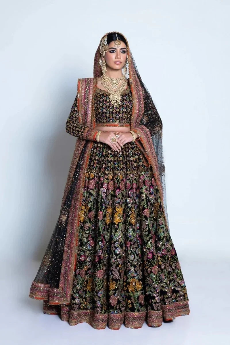 Fahad Hussayn Luxury Raw Silk Embroidered 3 Piece Unstitched Naushayz - 3 Pieces Raw Silk - Zainabjees
