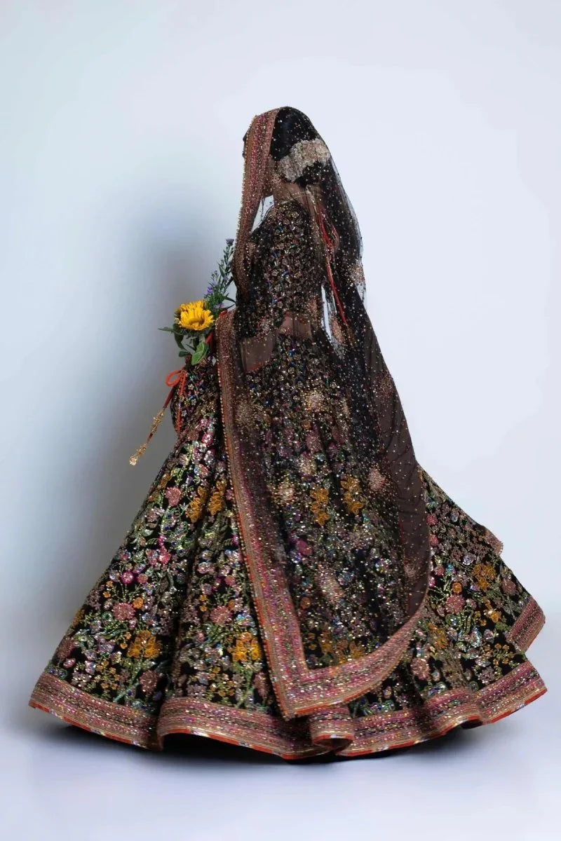 Fahad Hussayn Luxury Raw Silk Embroidered 3 Piece Unstitched Naushayz - 3 Pieces Raw Silk - Zainabjees