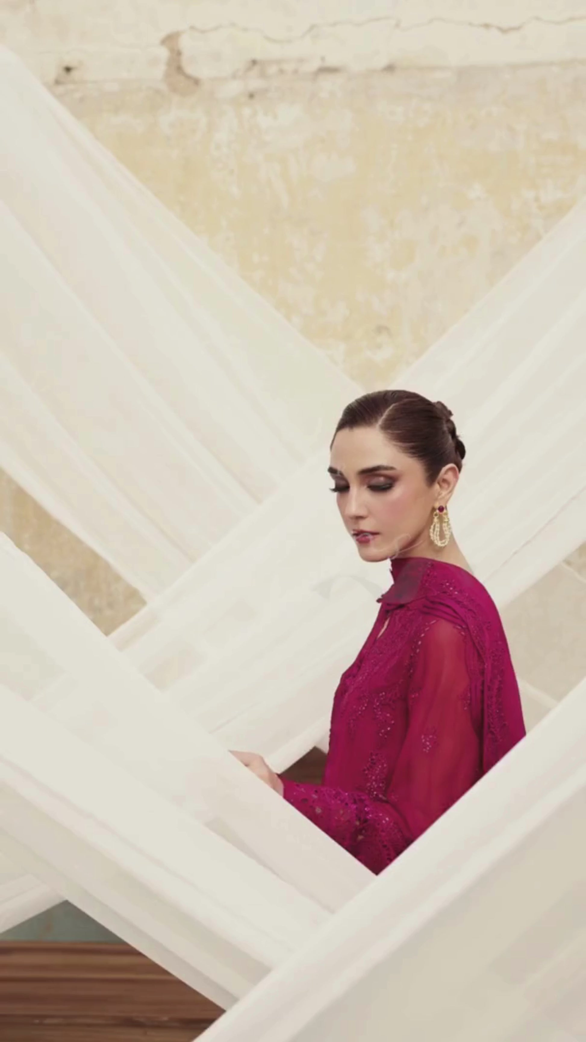 Qalamkar Luxury Pure Chiffon Embroidered 3 Piece Unstitched - WC-02 SIOFE