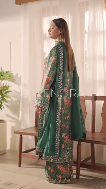 Sheenora Luxury Silk Embroidered 3 Piece Unstitched - OMAVI