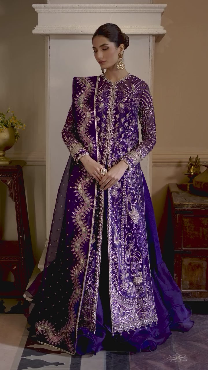 Soraya Luxury Organza Embroidered Unstitched 3 Piece - Maysa