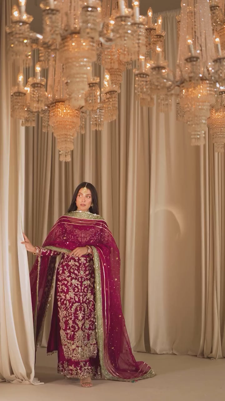 Tabya New Arrival Wedding Collection Hand Embroidered Raw Silk Unstitched TABEER