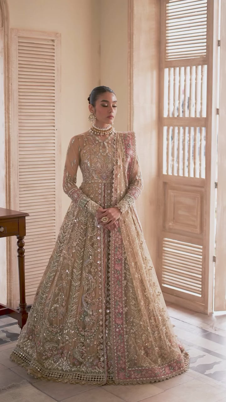 Soraya Luxury Net Embroidered Unstitched 3 Piece - Irina