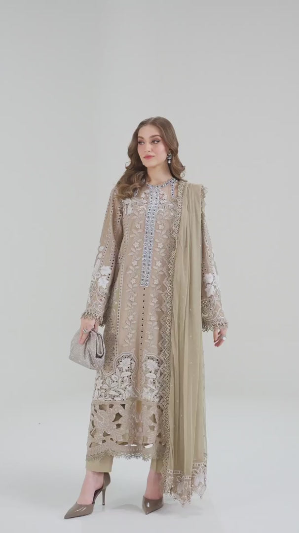 Maria.B Premium Lawn Embroidered Unstitched 3 Piece 2502-A.