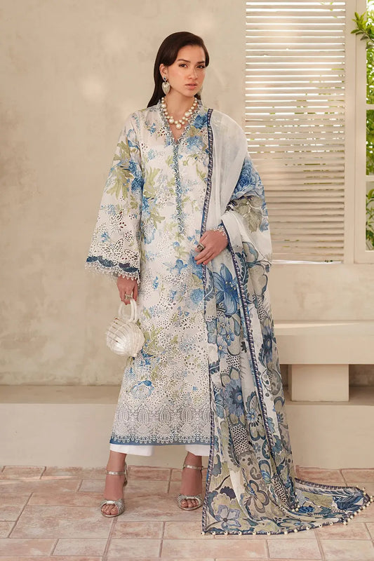 Baroque Chickenkari Luxury Embroidered Swiss Lawn 3Pc Unstitched Suit