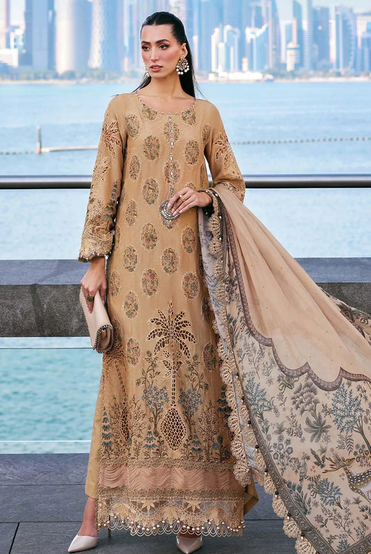 Maria.B Luxury Embroidered Jacquard Lawn 3Pc Unstitched Suit D-2605-A