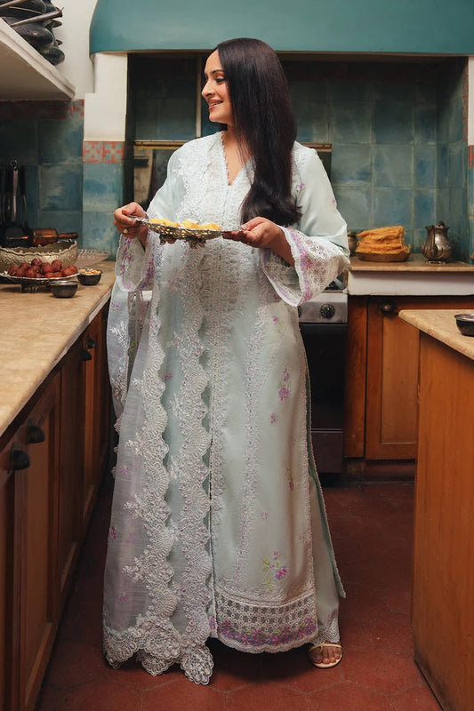 Afrozeh Luxury Embroidered Lawn 3Pc Unstitched Suit-Cham Cham