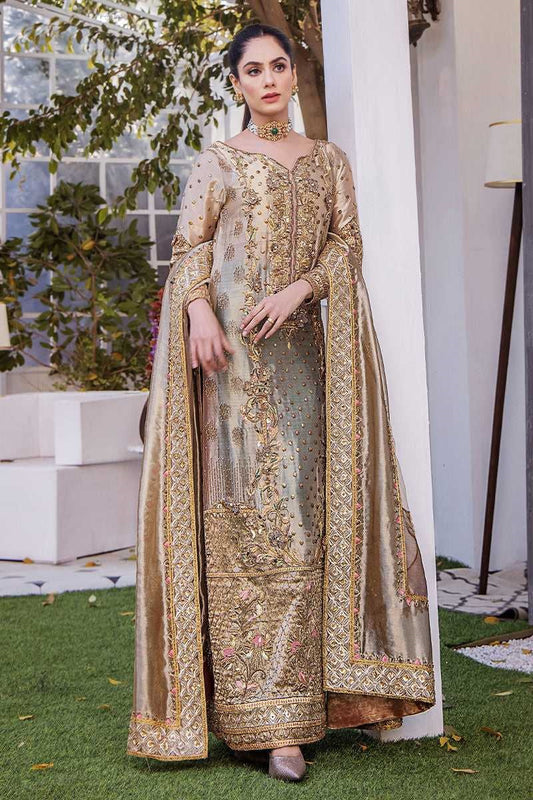 Shazia Kiyani Luxury Tussle Silk Embroidered 3 Pc Unstitched Suit-Samar