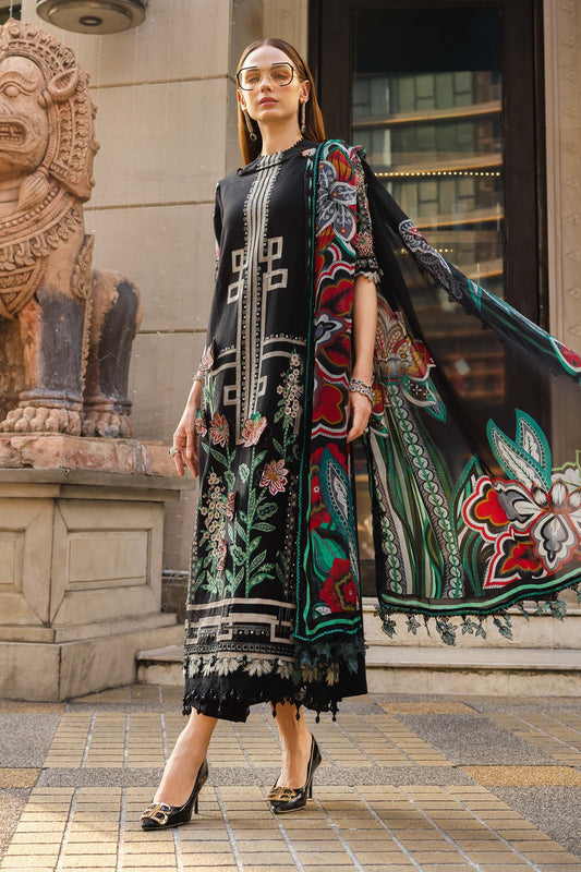 Maria B Luxury Embroidered Lawn Unstitched 3Pc Suit EL-26-11