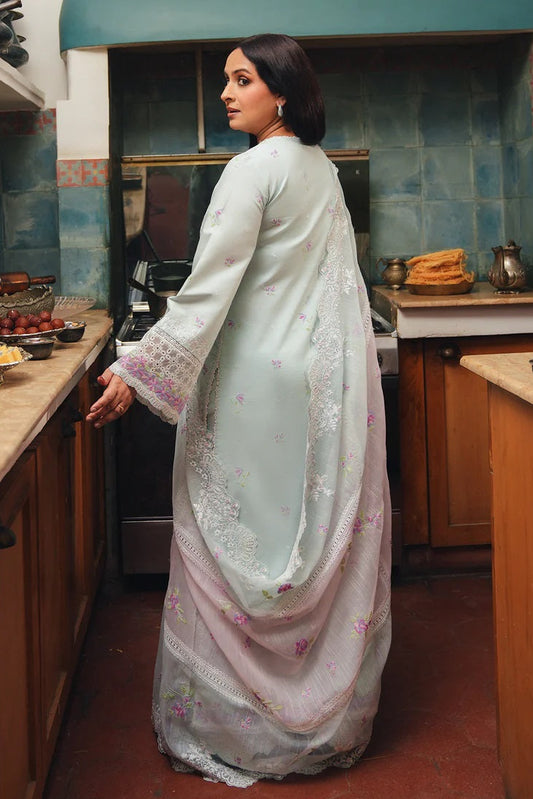 Afrozeh Luxury Embroidered Lawn 3Pc Unstitched Suit-Cham Cham