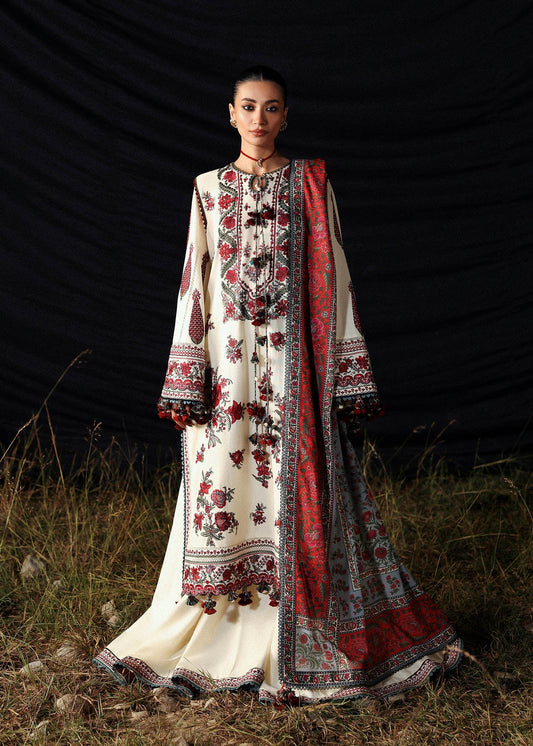 Hussain Rehar Luxury Khaddar Embroidered Unstitched Gulban Winter Collection