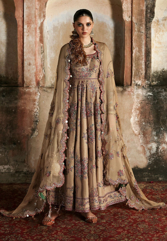 Hussain Rehar Mahvash - Luxury Raw Silk Embroidered 3 Piece Unstitched
