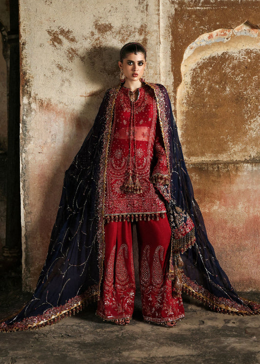 Hussain Rehar Festive Luxury Pure Chiffon Embroidered Unstitched Suit SHAHRBANO D-15