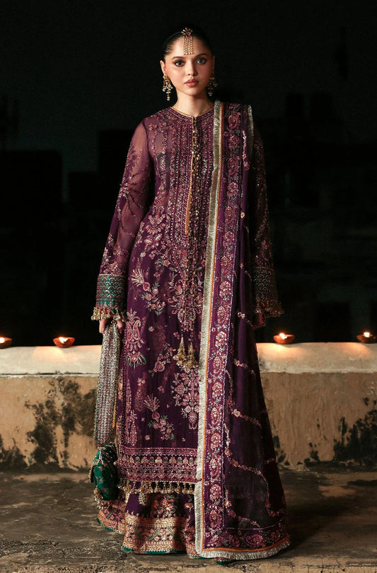 Hussain Rehar - Ghazal - Luxury Chiffon Embroidered Unstitched 3 Piece