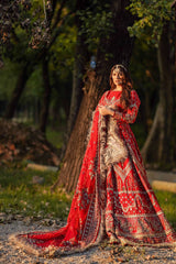 Zarlish by Mohsin Naveed Ranjha Embroidered Net Suits Unstitched 3 Piece MNR SHEEMA  Festive Collection