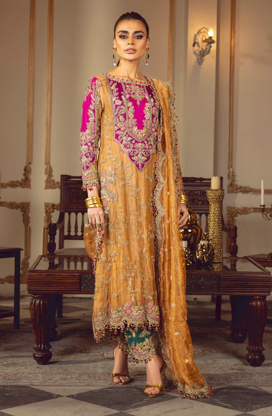 Sara Rohale Asghar Luxury Organza Hand Made 3 Piece Unstitched Sultanique SRA