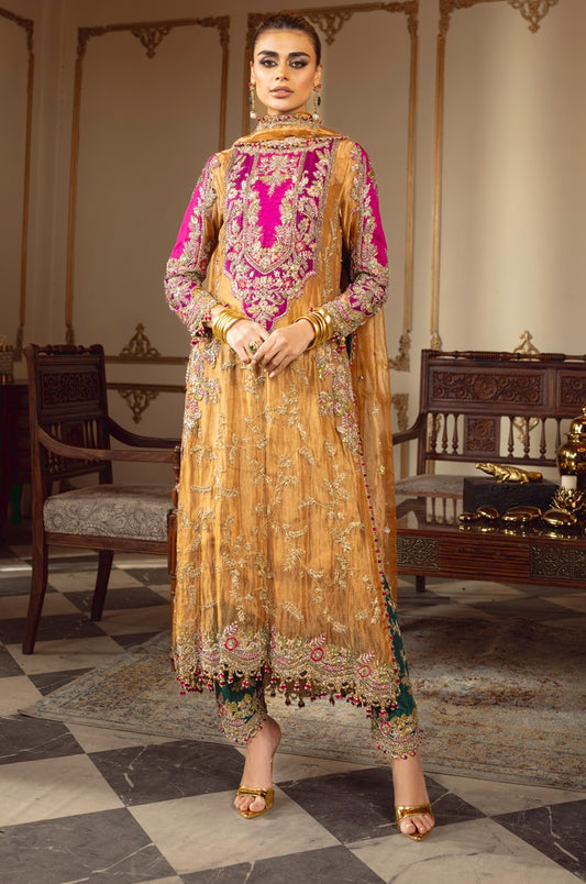 Sara Rohale Asghar Luxury Organza Hand Made 3 Piece Unstitched Sultanique SRA