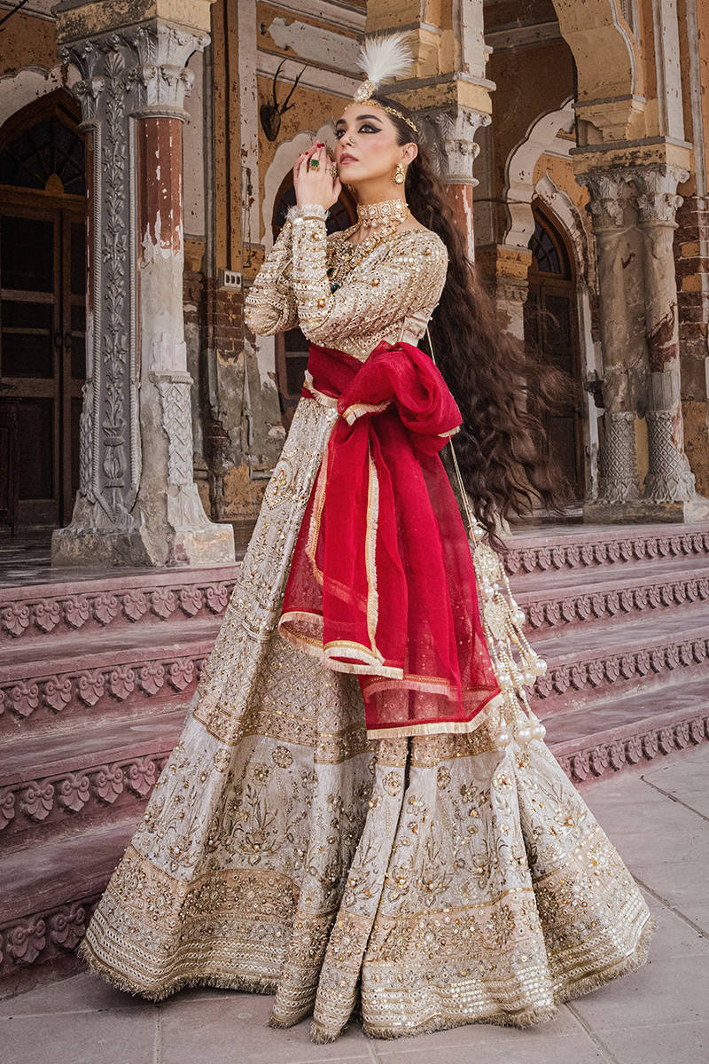 Zarlish by Mohsin Naveed Ranjha Embroidered Unstitched 3 Piece ZWU-32 Moti - Festive Collection