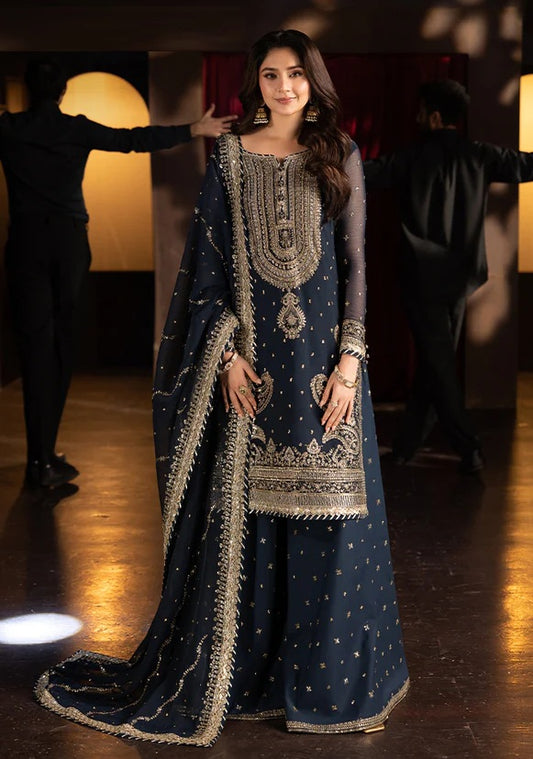 Asim Jofa Luxury Chiffon Embroidered Unstitched 3 Piece - AJFO-02