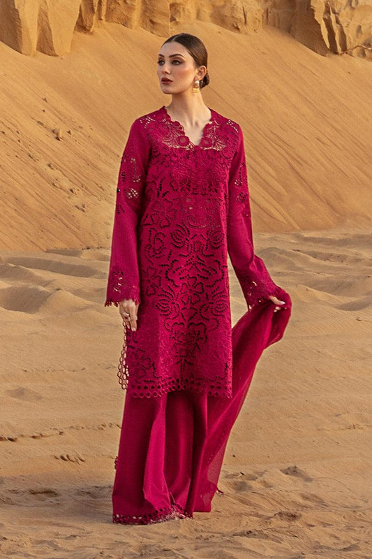 Rang Rasiya Premium Embroidered Lawn 3Pc Unstitched Suit D-10 RAMEEN