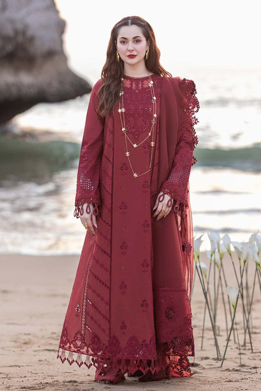 Sahil Kinare by Qalamkar - Lawn Embroidered 3 Piece Unstitched -AISHA