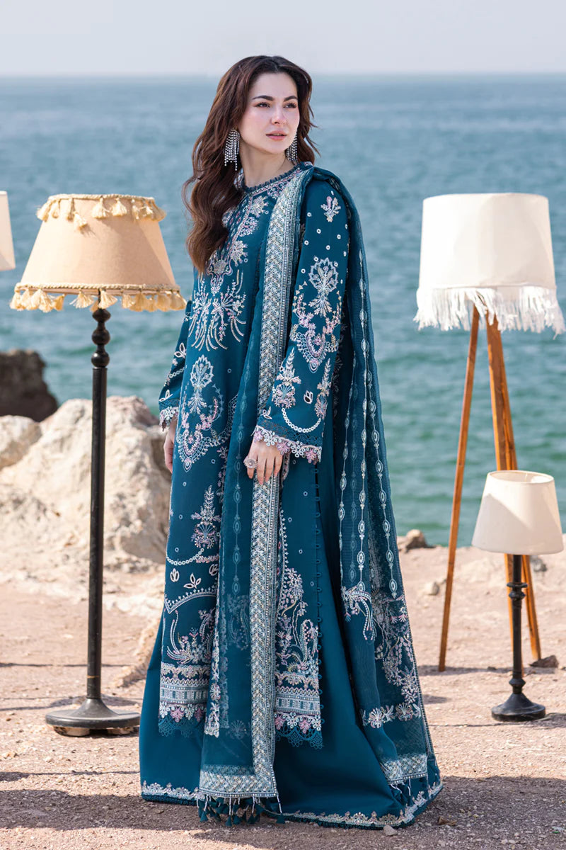 Qalamkar Luxury Lawn Embroidered 3 Pieces Unstitched Collection FP-16 KIRA