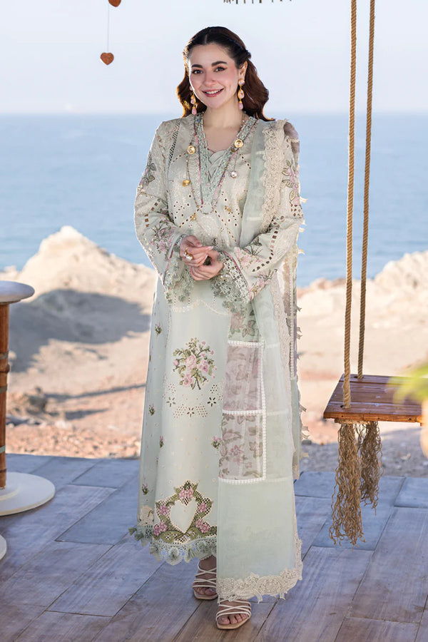 Qalamkar Luxury Lawn Embroidered Unstitched 3 Pieces Suit RANIA FP-15
