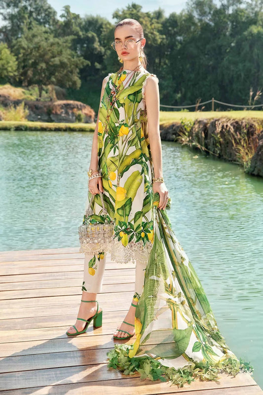 Maria.B Luxury Lawn Embroidered Unstitched 3 Piece MPT-2503-A