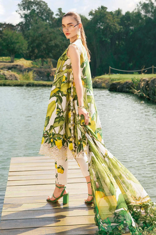 Maria.B Luxury Lawn Embroidered Unstitched 3 Piece MPT-2503-A