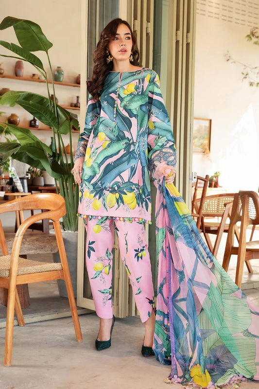 Maria.B Luxury Lawn Embroidered Unstitched 3 Piece MPT-2503-B