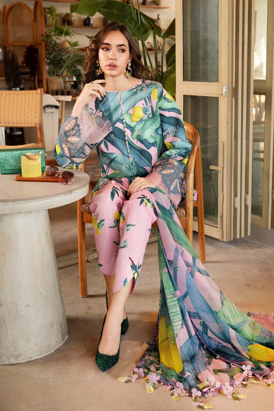 Maria.B Luxury Lawn Embroidered Unstitched 3 Piece MPT-2503-B